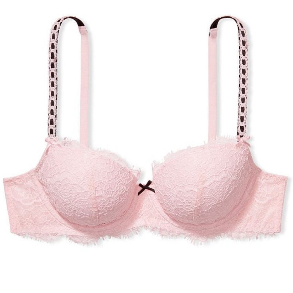 Victorias Secret DREAM ANGELS Lightly Lined Ribbon Slot Demi Bra 34D